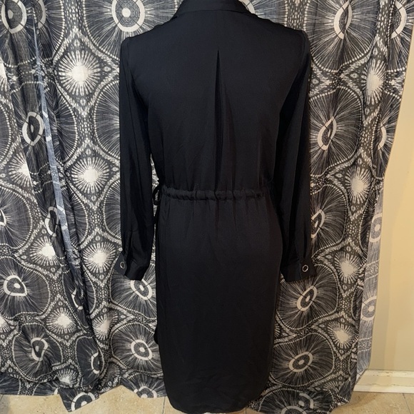 Black H&M Button Front Dress - Size 4 - Picture 8 of 9